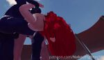 3d 3d_model ass ballbusting balls big_breasts breasts curvy curvy_body curvy_figure curvy_hips dark-skinned_male dark_skin elf_ears fantasy fantasy_world fight fighting fighting_game fighting_pose fighting_ring futanari futanari_on_male futasub game game_screenshot gif intersex male male_on_futa muscular muscular_back muscular_male naked_fighter_3d naked_fu naked_futa naked_male nude pink_skin purple_body purple_skin red_hair red_nipples rough_sex round_ass small_waist spanked spanking spanking_ass spanking_butt violet_skin