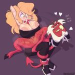 1:1 1girl absurd_res angry arched_back areola areola_slip big_breasts big_penis blonde_hair bodily_fluids bra breast_play breasts clothing cum cum_from_nose cum_in_mouth cum_in_nose cum_inside cumshot demon demon_humanoid digitigrade dracreloaded duo ejaculation exercise female_on_bottom female_on_humanoid footwear genital_fluids genitals hair heart_symbol hearts_around_head hellaverse helluva_boss high_res hooves horn huge_breasts huge_penis human human_on_humanoid humanoid humanoid_genitalia humanoid_penis imp interspecies leg_grab long_penis long_tail looking_pleasured male male/female male_on_human male_on_top mammal martha_(helluva_boss) moan moxxie_(helluva_boss) nipples nude nude_humanoid nude_male on_bottom on_top open_mouth oral oral_penetration orgasm orgasm_face paizuri penetration penile penile_penetration penis penis_between_breasts penis_in_mouth precum red_body red_penis red_skin sex sexercise shaded shoes simple_background sneakers spade_tail sports_bra sportswear sweat sweatdrop tail tail_coil tailed_humanoid thigh_grab underwear white_hair yellow_eyes