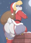  1boy 1girl 2d alternate_version_available ass ass_focus balls big_ass bisexual blonde_hair bugs_bunny christmas christmas_headwear christmas_outfit clothing edit femboy fembugs_bunny furry garter_belt girly huge_ass looking_at_viewer looking_back looking_up looney_tunes male male_only no_panties no_pants pov short_hair smile solo_male stockings tail thick_thighs thighs usnarbit yaoi 