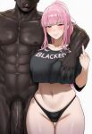  1boy 1boy1girl 1boys 1girl ai ai_generated belly belly_button black_thong blacked blacked_clothing crop_top cuckold cuckold_pov cuckolding curvy dark-skinned_male dark_skin earring earrings fat_ass female_focus from_front_position generic_dark-skinned-muscular_male grabbing grabbing_another's_breast grabbing_breasts groping groping_breasts head_out_of_frame hololive hololive_english huge_balls huge_breasts huge_cock interracial jewelry long_hair long_penis looking_at_viewer middle_finger mori_calliope muscular muscular_male netorare ntr pawg pink_eyes pink_hair ponytail pubic_hair qos qos_clothing queen_of_spades queen_of_spades_earrings queen_of_spades_symbol raceplay shikicum69 shirt side_by_side simple_background smile smirk smirking smirking_at_viewer snowbunny squeezing squeezing_breast straight-on thick_ass thick_thighs thong virtual_youtuber vtuber vtuberfanart white_background wide_hips 