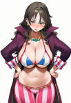 ai_generated alvida artist_request bare_thighs big_breasts bikini black_hair green_eyes grin huge_breasts huge_thighs light-skinned_female light_skin long_hair looking_at_viewer massive_breasts mature_female one_piece solo_female thick_body thick_female thick_thighs thighs tummy voluptuous voluptuous_female