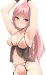  1girl 1girl 1girl armpits arms_up babydoll blush braid breasts closed_mouth cupless_babydoll embarrassed english fire_emblem fire_emblem:_awakening fire_emblem:_kakusei fire_emblem_heroes garter_belt lingerie long_hair looking_away medium_breasts navel nintendo nipples olivia_(fire_emblem) one_side_up out-of-frame_censoring pink_eyes pink_hair simple_background skeptycally tied_hair twin_braids underwear underwear_only white_background 