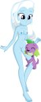 1boy 1girl breasts charliexe dog equestria_girls female female_human friendship_is_magic male male_dog my_little_pony nude spike_(mlp) standing transparent_background trixie trixie_(mlp)