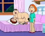  family_guy father_&amp;_daughter glasses incest legs_up lois_griffin meg_griffin peter_griffin rape thighs vaginal 