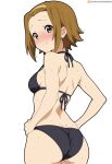 ai_generated back_view backboob bare_thighs big_ass big_ass bikini blush brown_hair golden_eyes grin hairband huge_thighs k-on! light-skinned_female light_skin looking_back medium_breasts ritsu_tainaka sawahebi short_hair solo_female squatting sweat sweatdrop thick_body thick_female thick_thighs thighs voluptuous voluptuous_female