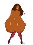  animated big_breasts breasts dark_skin gif gigantic_breasts hanging_breasts johnrokk long_hair 