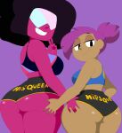 2_girls cartoon_network crossover dream-cassette enid enid_mettle female_only garnet_(steven_universe) hoshime looking_back ok_k.o.!_let's_be_heroes steven_universe