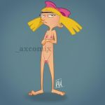 _axcomic blonde_hair crossed_arms helga_pataki hey_arnold! nude