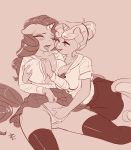 2015 aged_up anthro blush cleavage closed_eyes clothed clothing cutie_mark duo equine female fingering friendship_is_magic furry hair hand_on_breast horn incest legwear lizombie long_hair mammal my_little_pony open_mouth panties rarity_(mlp) saliva saliva_string sibling sisters skirt stockings sweetie_belle_(mlp) tongue tongue_out underwear unicorn