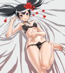 black_hair goth humanized kuromi kurumi_nui lingerie onegai_my_melody