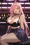  1girl ai_generated big_breasts fishnets long_hair nenefthivt pink_hair shirt skirt solo tagme vtuber 