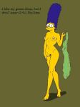  blue_hair hair homerjysimpson marge_simpson nude the_simpsons yellow_skin 