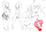 amy_rose anthro ass breasts crossgender female hedgehog knuckles_the_echidna mammal miles_"tails"_prower shadow_the_hedgehog sonic_(series) sonic_the_hedgehog sunibee