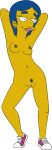  annika_van_houten blue_hair breasts nude nude_female pubic_hair the_simpsons white_background yellow_skin 