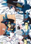  blush breasts comic lucario lucario&#039;s_gift mew pokemon pokepornlive small_breasts tagme 