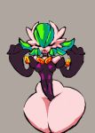 2015 alternate_color arms_up breasts female front_view gardevoir gif humanoid mega_evolution mega_gardevoir nintendo pokemon shaking_ass shiny_pokemon solo thick_thighs video_games wide_hips wolflance