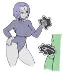  beast_boy breasts dc_comics dirtydooddoodlez duo femdom gif gif grey_skin handjob latex leotard magic malesub penis penis purple_hair raven_(dc) spandex straight teen_titans 