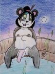  anthro bath bear breasts futanari giant_panda night pandaren penis rdk towel world_of_warcraft 