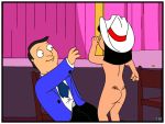 american_dad ass back_view cowboy_hat hayley_smith lap_dance money mostly_nude nude stripper tattoo tramp_stamp