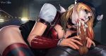 batman_(series) big_penis cum cum_in_mouth dc dc_comics fellatio harley_quinn incase oral penis