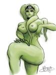 :maya breast_lift breasts female green_skin headwear legs nude oola return_of_the_jedi star_wars twi'lek