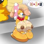 1girl 2015 anthro areola big_breasts bowser breasts erect_nipples half-erect huge_breasts imminent_sex koopa koopalings male mario_bros nintendo nipples penis penis_on_head scalie sweat testicles thegeckodemon video_games wendy_o_koopa