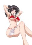 1girl alternate_costume bare_shoulders big_breasts bikini black_hair breasts high_school_dxd long_hair purple_eyes raynare swimsuit tagme