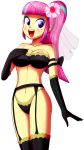 1girl bra breasts bridal_veil equestria_girls female female_only freckles friendship_is_magic garter_belt gloves lingerie looking_at_viewer mostly_nude my_little_pony open_mouth panties solo sour_sweet standing stockings the-butch-x the-butcher-x transparent_background