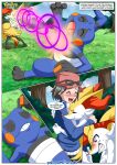 bbmbbf braixen calem calem_(pokemon) comic croagunk nintendo palcomix pokemon pokepornlive the_evolution_of_love_2