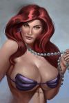 big_breasts breasts disney green_eyes princess_ariel redhead seashell_bra tagme the_little_mermaid