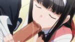  anime byakudan_midori cum cum_in_mouth cumdrip deepthroat fellatio gif handjob happy_sex hentai kanojo_x_kanojo_x_kanojo kneel oral sucking swallow uniform 