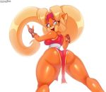 1girl alternate_costume ass big_ass coco_bandicoot cosplay crash_bandicoot_(series) furry impossible_clothes king_of_fighters mai_shiranui revealing_clothes