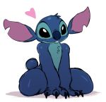  1boy alien cute girly heart lilo_and_stitch male sssonic2 stitch yaoi 