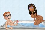 1boy 1girl american_dad bath bathtub nude roberta_tubbs steve_smith the_cleveland_show