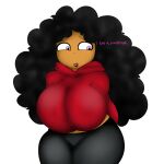  black_pants breasts cute nervous red_sweater sarah_the_milf sexy shy 