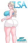 ass big_ass big_breasts breasts disney elsa frozen_(movie) jay-marvel looking_at_viewer looking_back