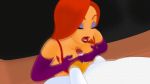 big_breasts bra breasts disney elbow_gloves eyebrows eyeshadow gif gloves hair_over_one_eye jessica_rabbit lips lipstick nipples open_mouth paizuri penis purple_gloves tagme teeth who_framed_roger_rabbit