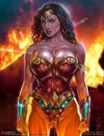  armando_huerta big_breasts black_hair celeb dc dc_comics gal_gadot long_hair looking_at_viewer muscular_female solo_female wonder_woman wonder_woman_(series) 