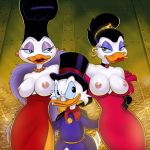 anthro avian beauty_mark bird breasts disney dress duck ducktales furry nipples scrooge_mcduck sunsetriders7 treasure