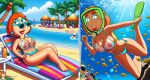 bikini breasts cameltoe erect_nipples family_guy lois_griffin normal9648 pubic_hair see-through_top thighs