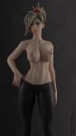 1girl 1girl 1girl 3d abs areola big_breasts blender_(software) breasts female_only high_resolution mavixtious mercy_(overwatch) muscle nipples overwatch