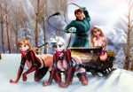 anna_(frozen) ball_gag breast disney elsa femsub frozen_(movie) nude outside ponyplay prince_hans rapunzel slave sleigh snow tangled whip