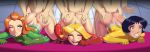 3_girls ahegao alex_(totally_spies) all_fours anal apostle_(artist) ass ass_grab ass_slap bent_over black_hair blonde blonde_hair blush bodysuit bottomless clover_(totally_spies) doggy_position fucked_silly gritted_teeth hair hand_on_ass hands_on_ass latina light_skin multiple_girls one_eye_closed orgy sam_(totally_spies) shiny short_hair spank surprised sweat teeth tongue tongue_out top-down_bottom-up totally_spies