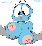 1girl 2015 anthro areola big_breasts breast_fondling breasts cat erect_nipples feline fondling habbodude mammal milf milf nicole_watterson nipples parent sunibee the_amazing_world_of_gumball