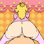 1girl ass big_ass blonde_hair crown gif hetero male nintendo olord penis pov princess_peach sex super_mario_bros.