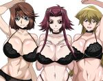 3_girls akiza_izinski alexis_rhodes alluring big_breasts blonde_hair blue_eyes bra brown_eyes brown_hair cleavage izayoi_aki konami lingerie mazaki_anzu panties pin_up red_hair shounen_jump tea_gardner teenage_girl teenager tenjouin_asuka time_paradox yu-gi-oh! yu-gi-oh!_5d's yu-gi-oh!_duel_monsters yu-gi-oh!_duel_monsters_gx yu-gi-oh!_gx yxyyxy