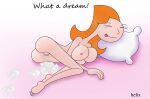 barefoot big_breasts candace_flynn closed_eyes cum_from_ass cum_in_pussy disney disney_channel helix nipples open_mouth phineas_and_ferb pillow sleeping