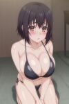 1girl ai_generated big_breasts bikini black_hair breasts huge_breasts kotone_shirakawa overflow_(series) short_hair stable_diffusion