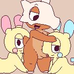 anal anthro blush closed_eyes cubone cum cum_in_mouth cum_inside fondling furry gif group group_sex male male/male minun nintendo oral orgasm penis plusle pokemon rimming sex spiral_eyes testicle_fondling testicles threesome uncut video_games watermelon_(artist)