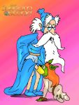  amberley_(the_dreamstone) breasts fellatio furry green_hair long_hair multicolored_fur orange_hair the_dream_maker_(the_dreamstone) the_dreamstone 